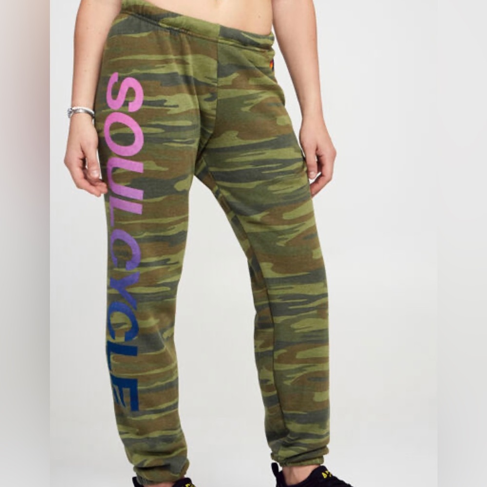 Aviator nation x soul cycle camo sweatpants